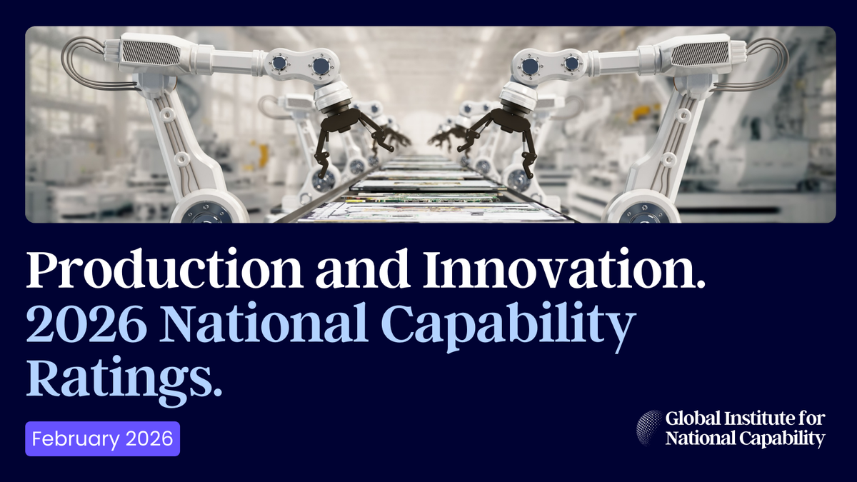 Production and Innovation: 2026 National Capability Ratings