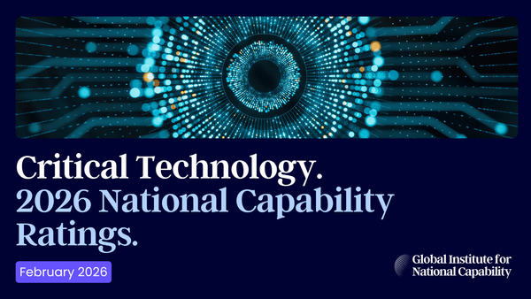 Critical Technology: 2026 National Capability Ratings